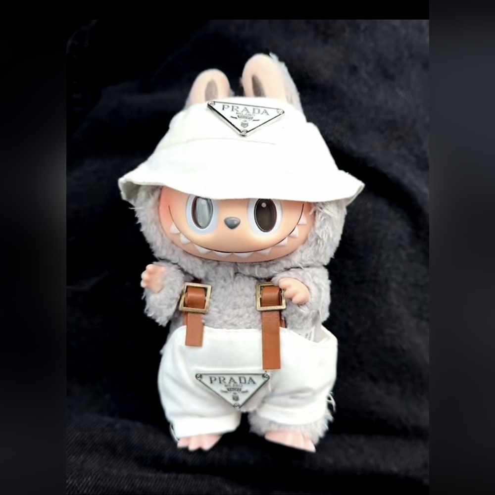 Labubu Outfit-White Jumper N Bucket HAT